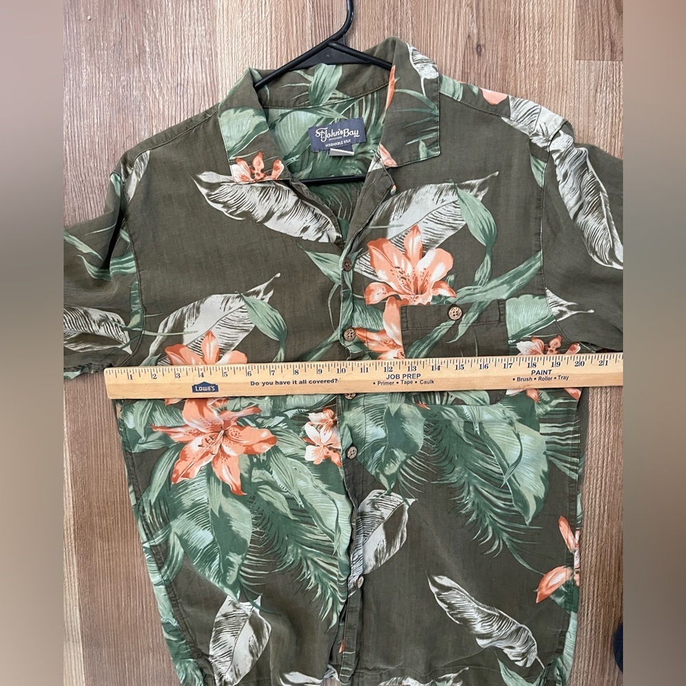 Vintage St. John’s Bay 100% Silk Hawaiian Shirt Men’s Size M - Picture 5 of 6